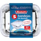 Bandeja Aluminio c/Tapa 0.5 L Pack de 5 Uds.