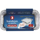 Bandeja Aluminio Tapa 1 L Plumcake Pack 3 Ud