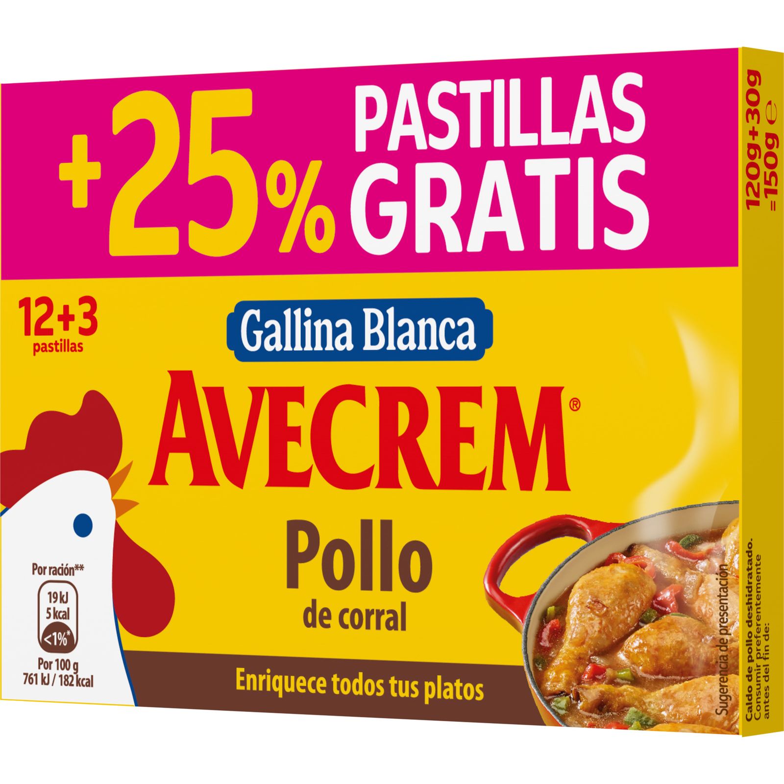 Caldo Pollo 12 Pastillas | Tu supermercado masymas online